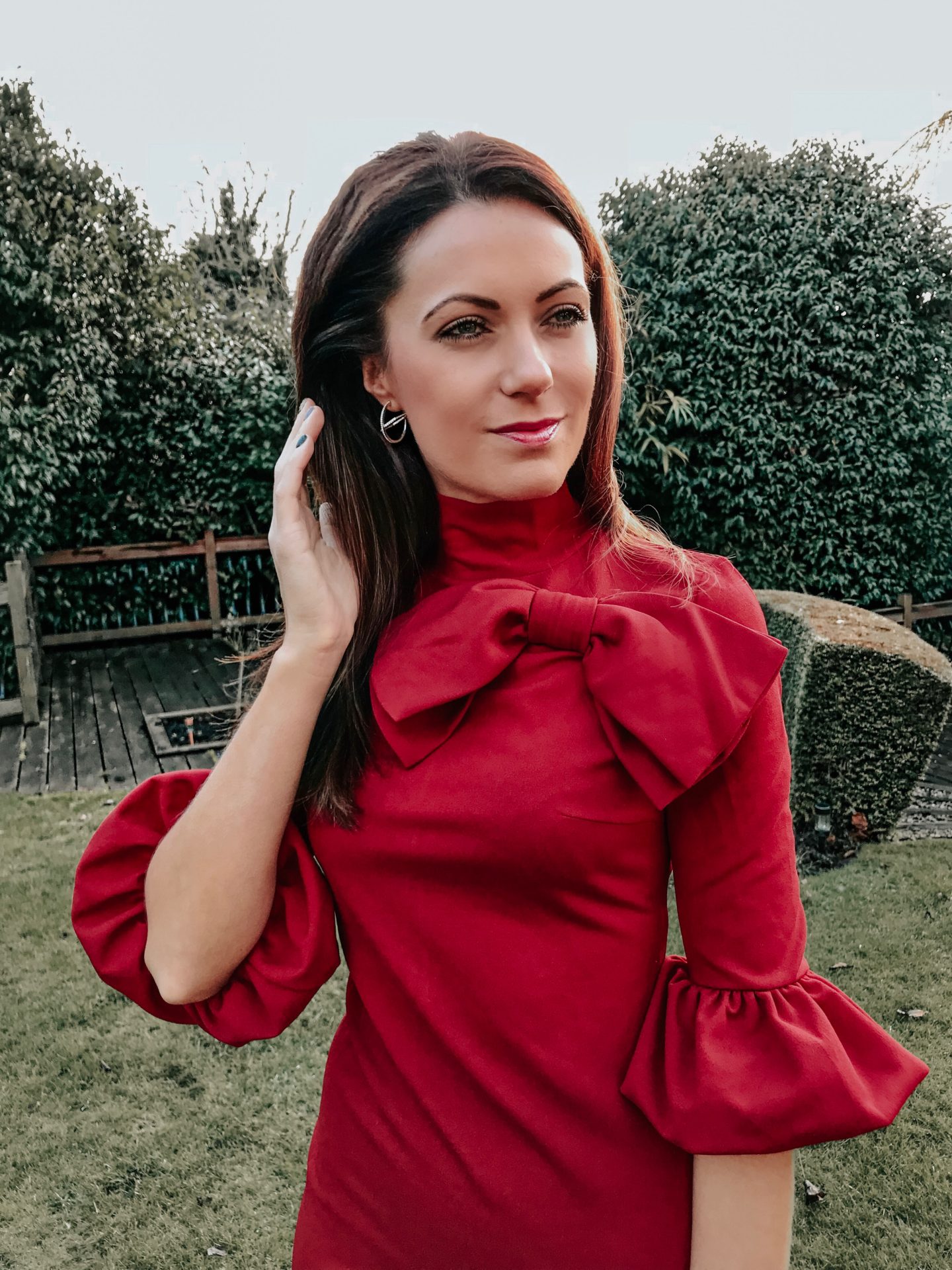 red ruffle dress Elegant Duchess Boutique