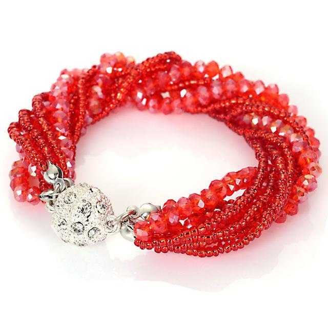 Multiple Layer Crystal Beads Bracelet - more colours available