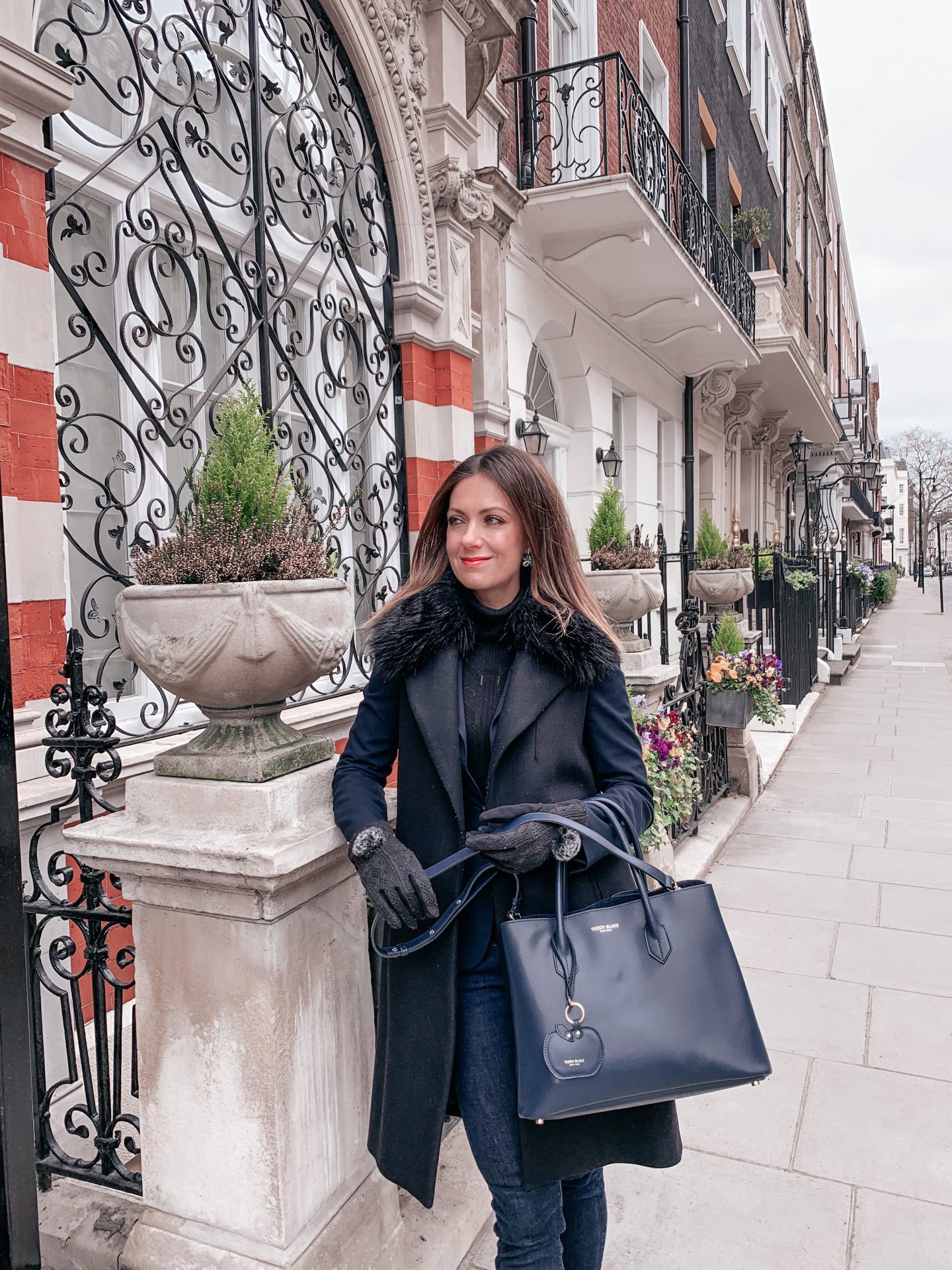 London, Teddy Blake Bags, Teddy Blake Vanessa Navy Tote Bag | Designer Bags