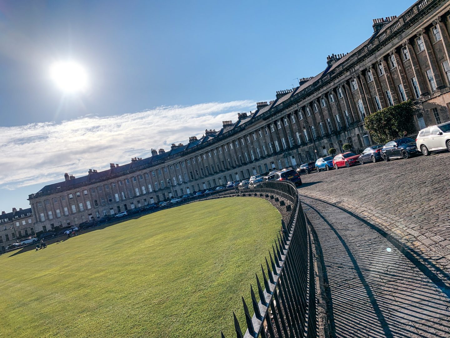 The Royal Crescent, Somerset, England One of Bath's most iconic architectural landmarks.