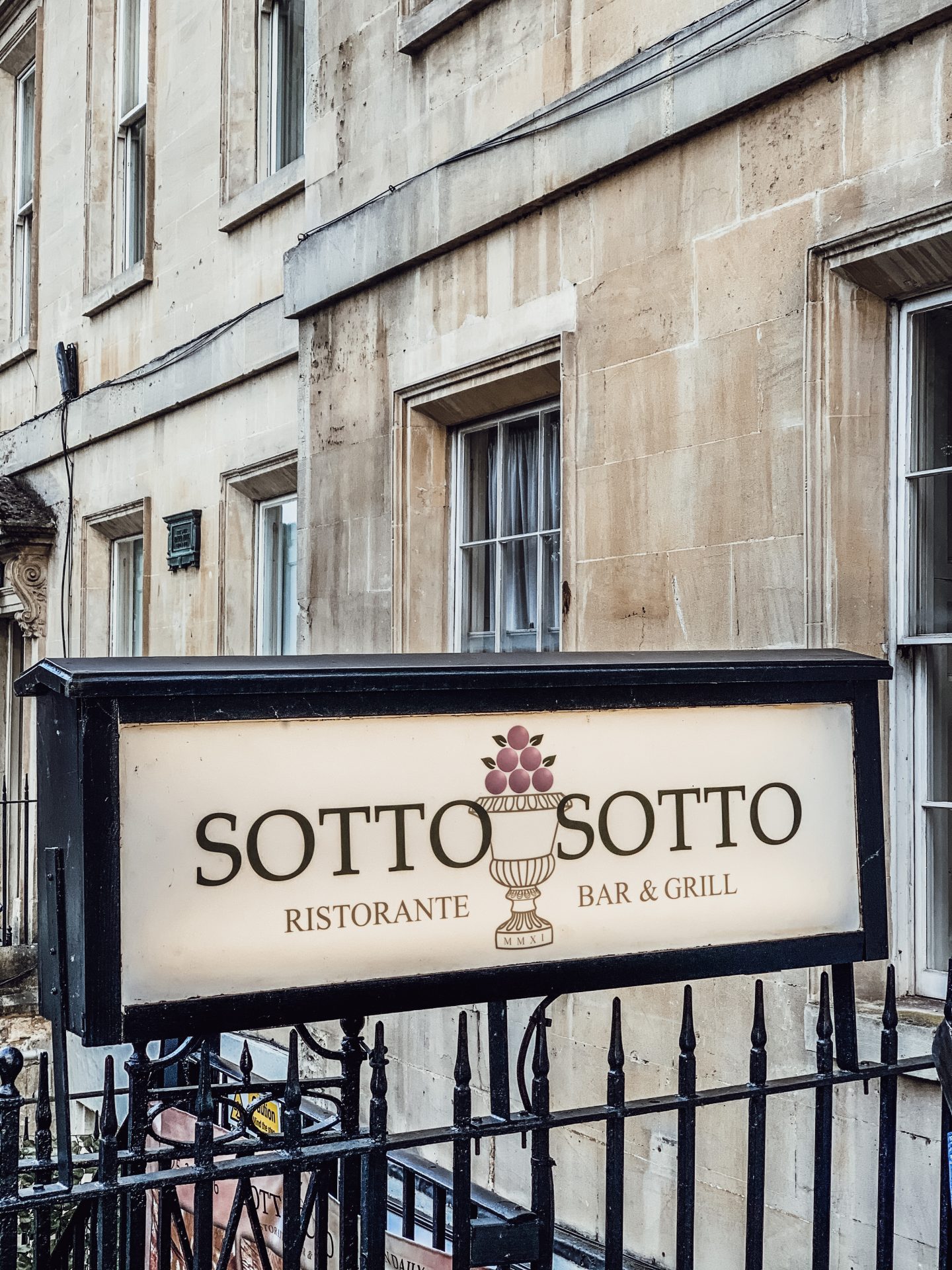 Sotto Sotto, Awarded Best Italian Restaurant in Bath at the Bath Good Food Awards.