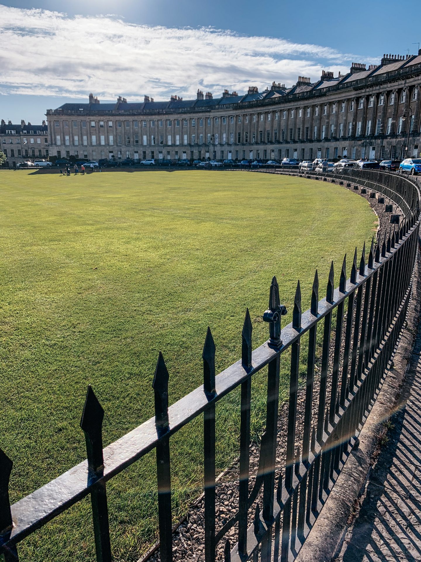 The Royal Crescent, Somerset, England One of Bath's most iconic architectural landmarks.