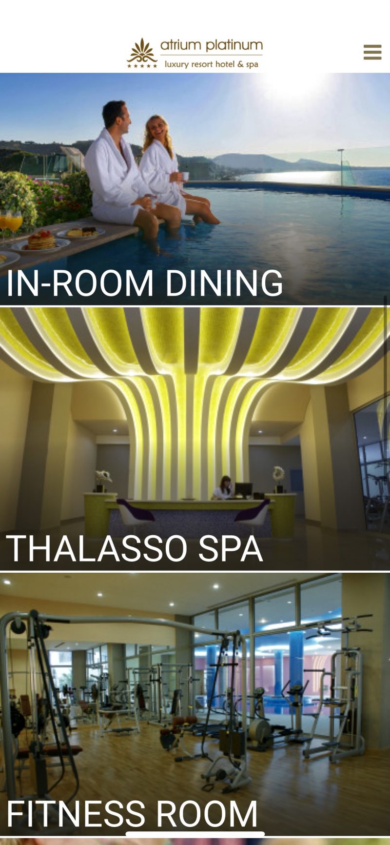 Holiday in Rhodes, Greece. Atrium Hotels. Atrium Platinum Resort Hotel &amp; Spa. Best Hotels in Rhodes | Thalasso Spa