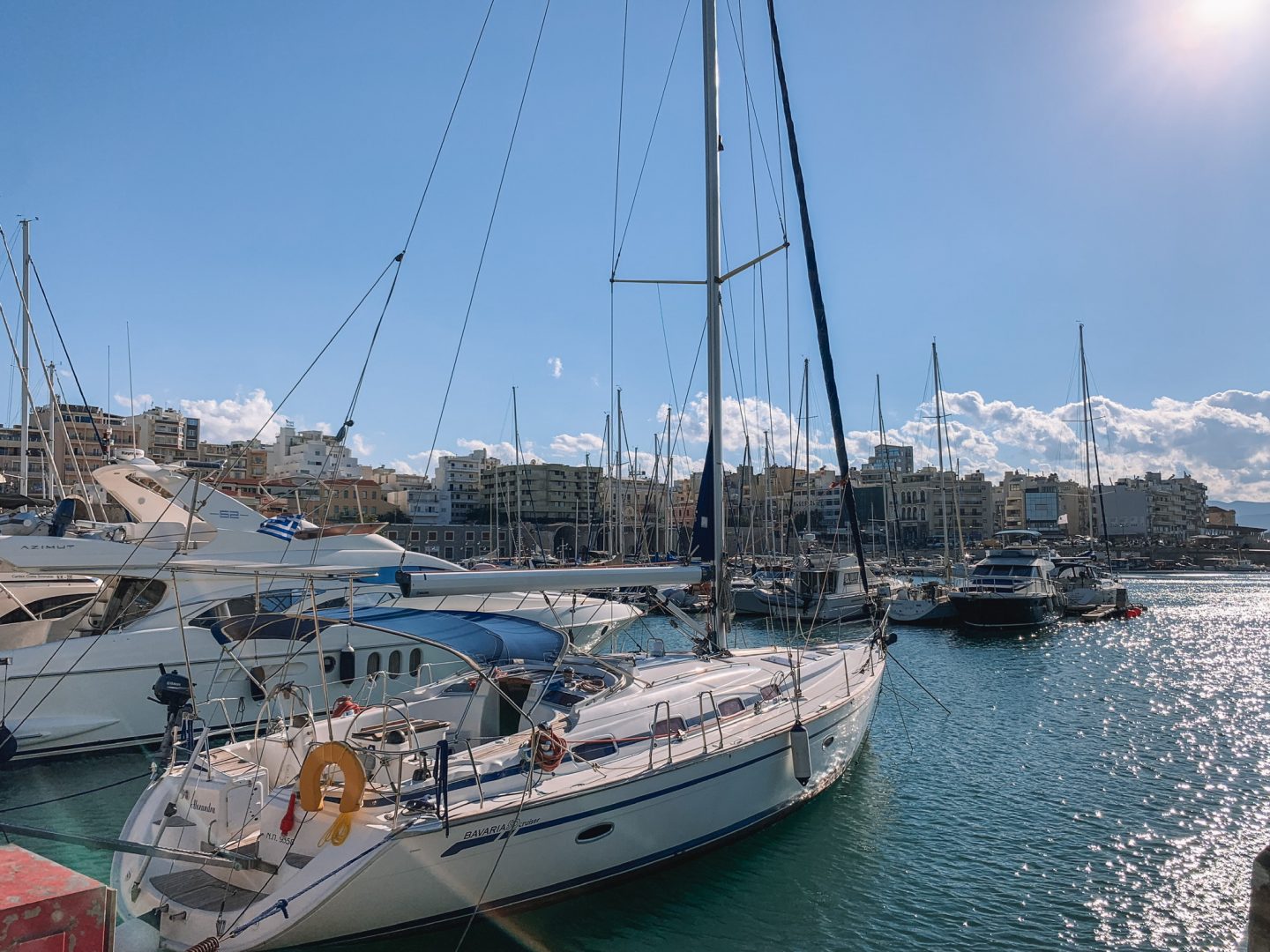 Venetian Harbour of Heraklion , Crete, Greece