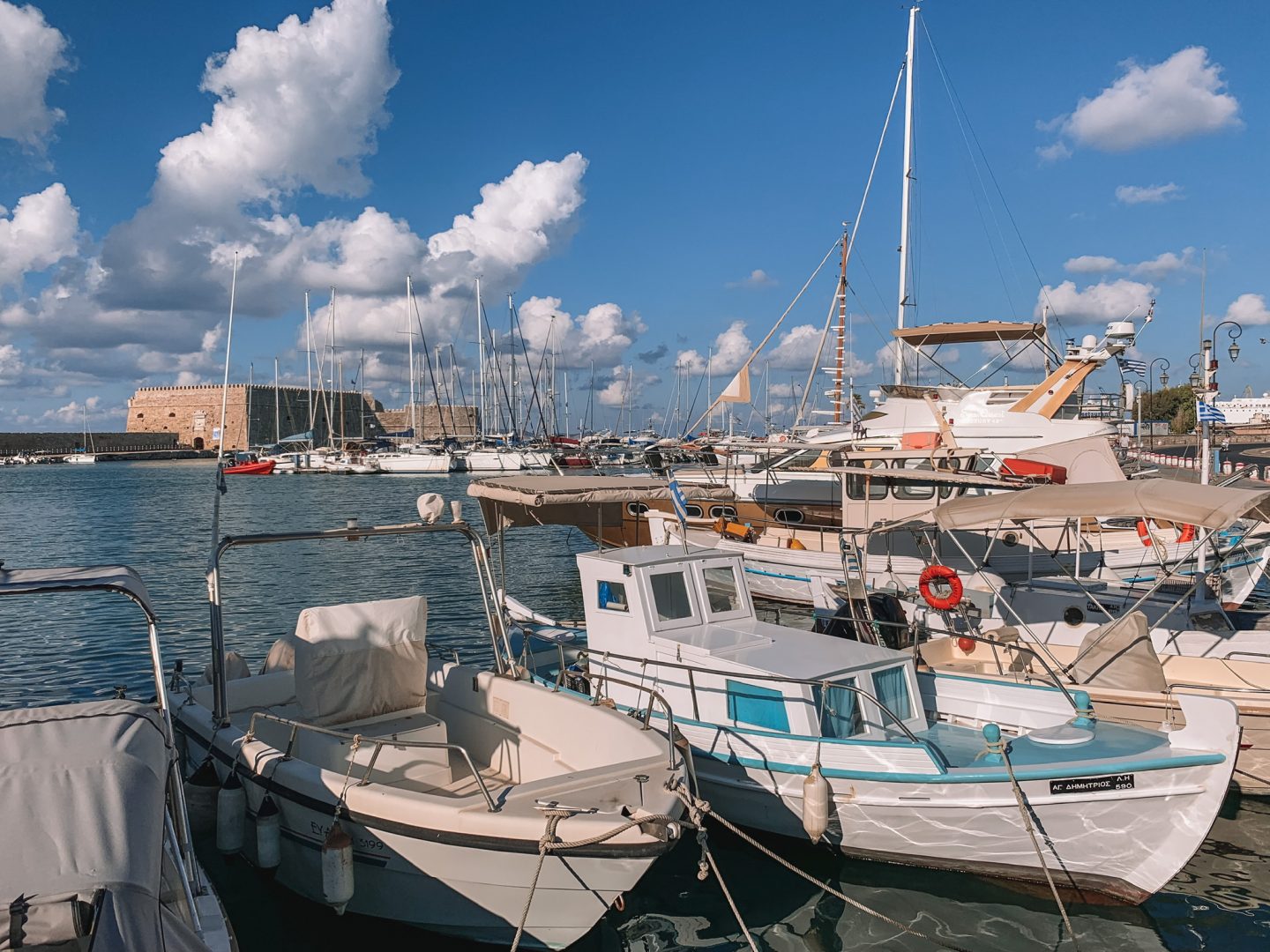 Venetian Harbour of Heraklion , Crete, Greece