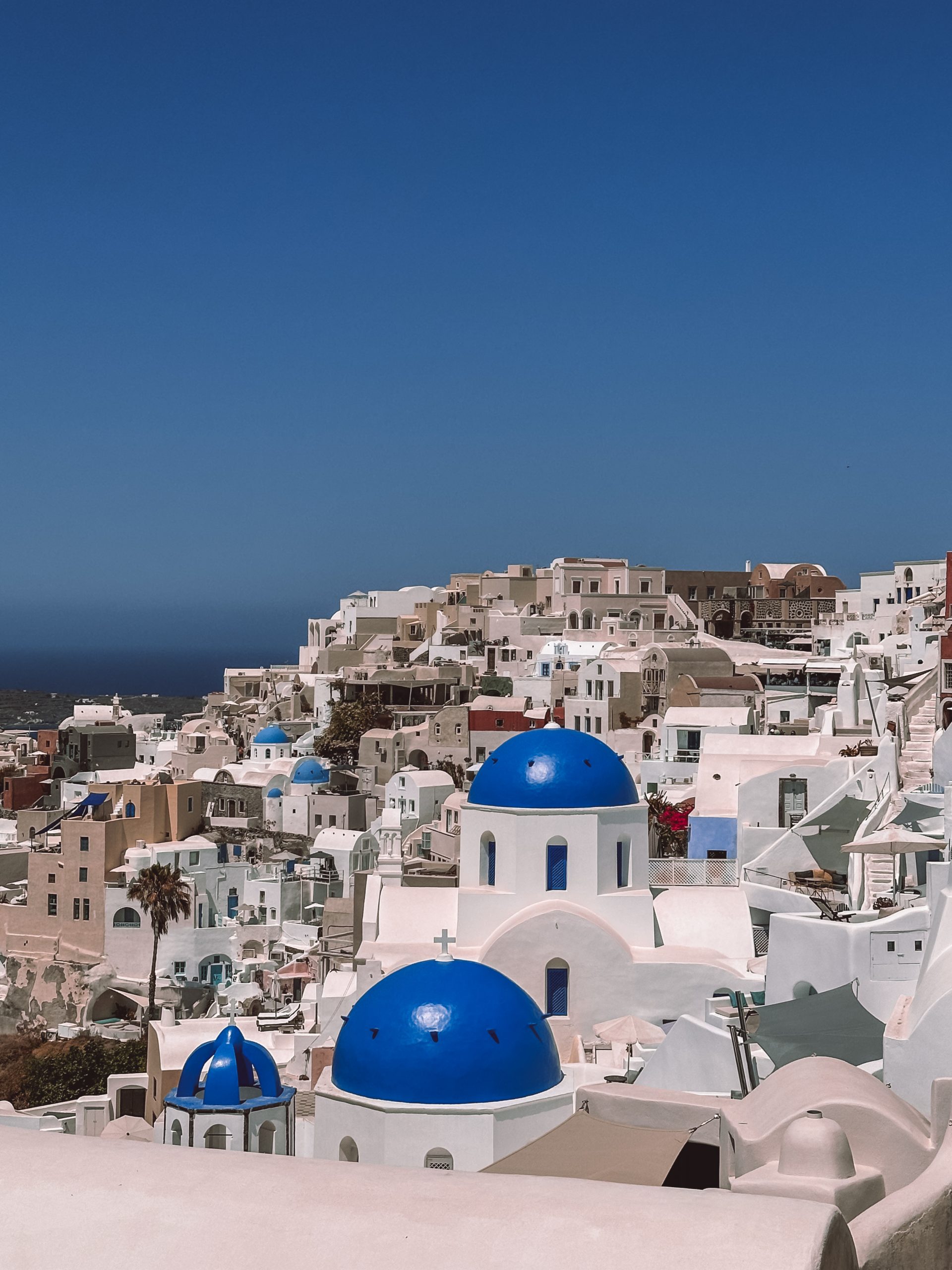 The Iconic Three Blue Domes Santorini, Greece