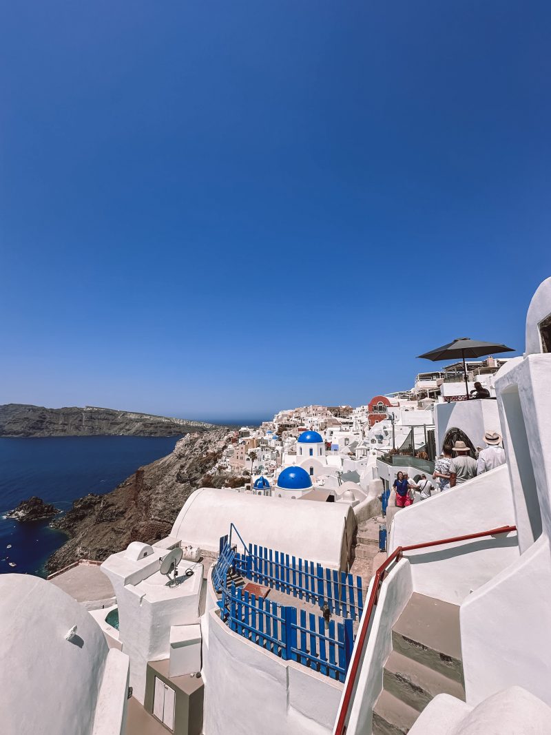 The Iconic Three Blue Domes Santorini, Greece